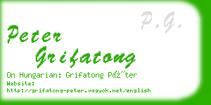 peter grifatong business card